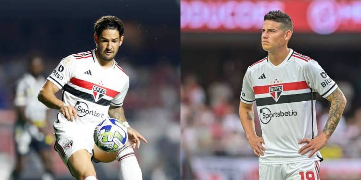 Alexandre Pato e James Rodríguez, craques do São Paulo (Montagem TV Foco).