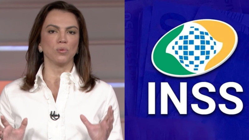 Ana Paula Araújo dá noticia sobre o INSS (Foto: Reprodução/ Internet)