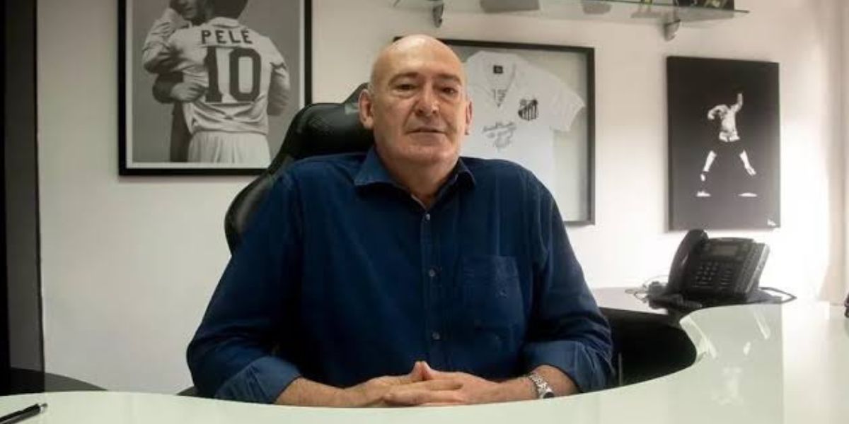 Andres Rueda, presidente do Santos (Foto - Montagem TV Foco).