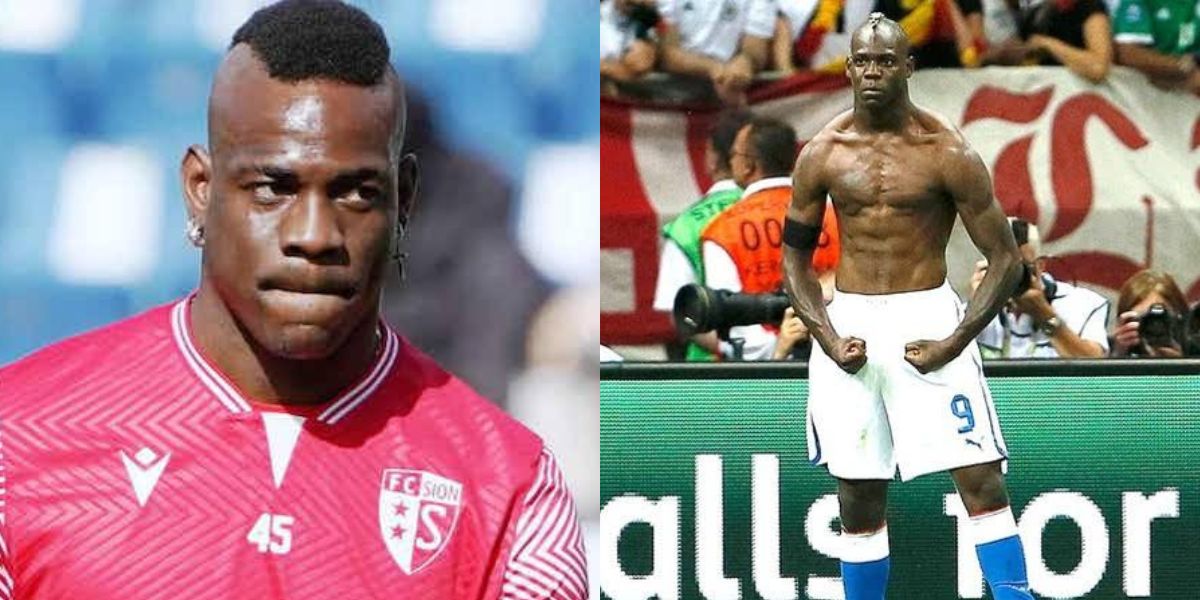 Balotelli, centroavante italiano (Foto - Montagem TV Foco).