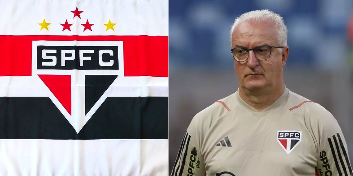 Bandeira do São Paulo e Dorival Junior - Foto Reprodução Internet