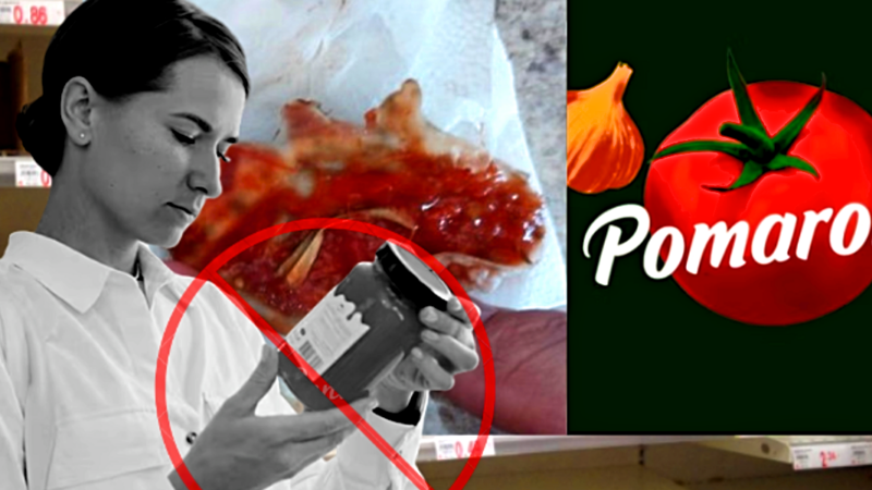 Marca rival da Pomarola foi indiciada após ser comprovado presença de fungos e parasitas em seus produtos (Foto Reprodução/Montagm/Tv Foco)