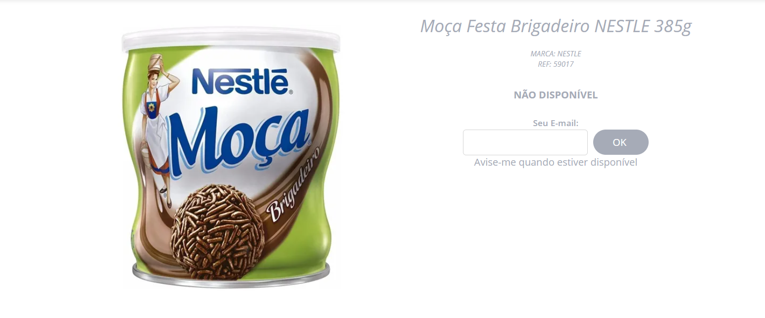 Ao procurar em alguns mercados é muito complicado de encontrar o produto disponível, até mesmo no e -commerce (Foto Reprodução/Internet)