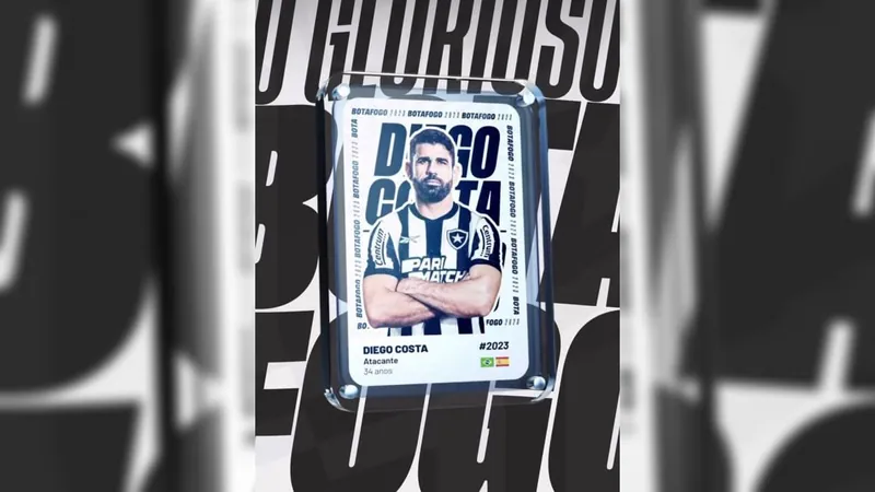 Diego Costa chega com tudo no Botafogo - Foto Band