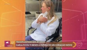 Encontro exibe reportagem sobre o caso de uma mulher que ficou nove meses a espera de um transplante de coração - Foto Globo