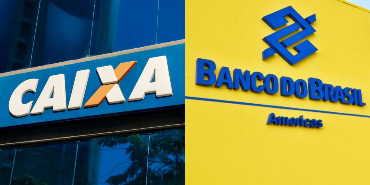 Fachada do Banco do Brasil e da Caixa - Foto: Reprodução/Internet