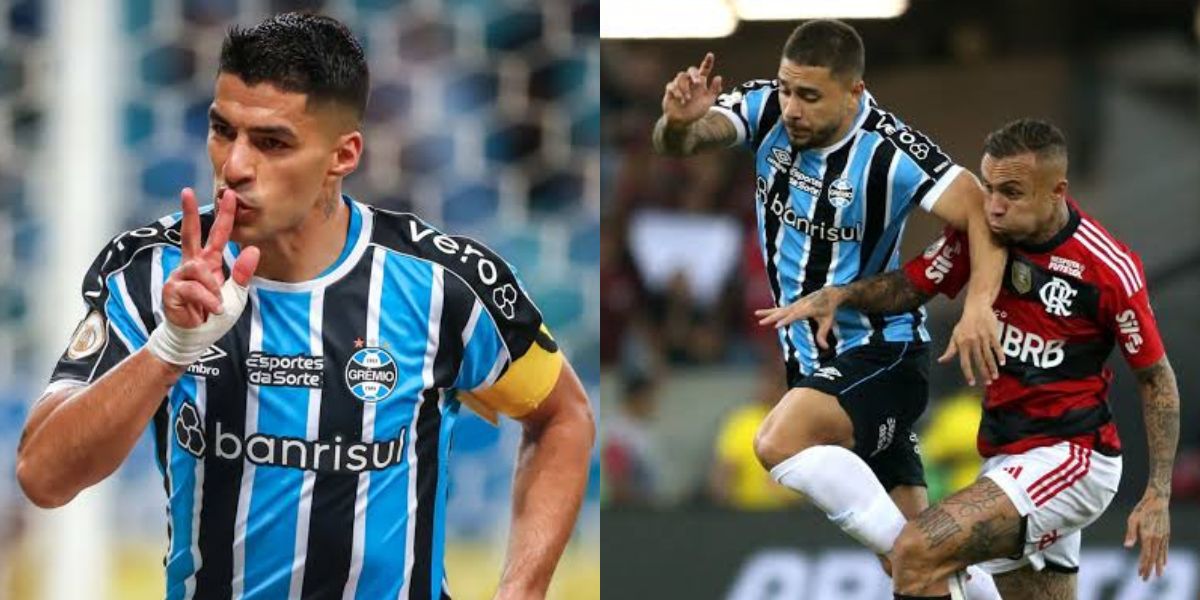 Grêmio se prepara para enfrentar o Flamengo na semifinal da Copa do Brasil (Foto - Montagem TV Foco).