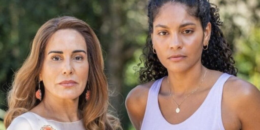 Irene e Aline em Terra e Paixão (Foto: Reprodução / Globo)