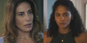 Irene e Aline em Terra e Paixão (Foto: Reprodução / Globo)