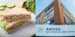 Lanche de atum e ao lado a Anvisa (Reprodução - Internet)