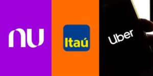 Logo Nubank / Logo Itaú / Logo Uber - Montagem: TVFOCO