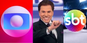 Logo da Globo e do SBT e Silvio Santos - Foto Reprodução Internet