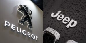 Logo da Pegeut e da Jeep - Foto Reprodução Internet