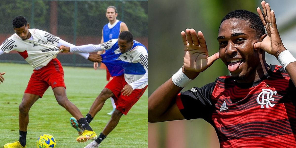 Lorran, jogador do Flamengo (Foto - Montagem TV Foco).