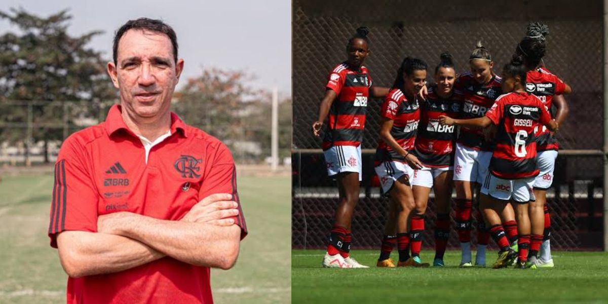 Maurício Salgado, novo treinador do time feminino do Flamengo (Foto - Montagem TV Foco).