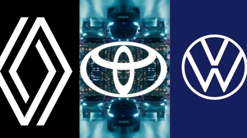 Montadoras tomam decisão e Toyota, Renault e Volks fazem extinção de carros amados em 2023 - Montagem TVFOCO