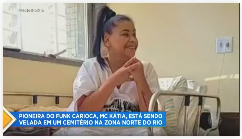 Morte de Mc Katia é noticiada no Hoje em Dia - Foto Record