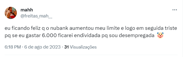 Nubank aumenta limite de crédito dos seus clientes e notícia ganha repercussão nas redes - Foto Twitter3