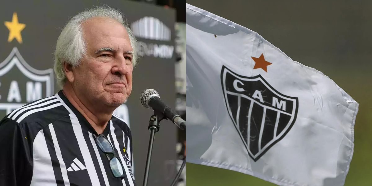 Rubens Menin e bandeira do Atlético Mineiro (Reprodução - Internet)