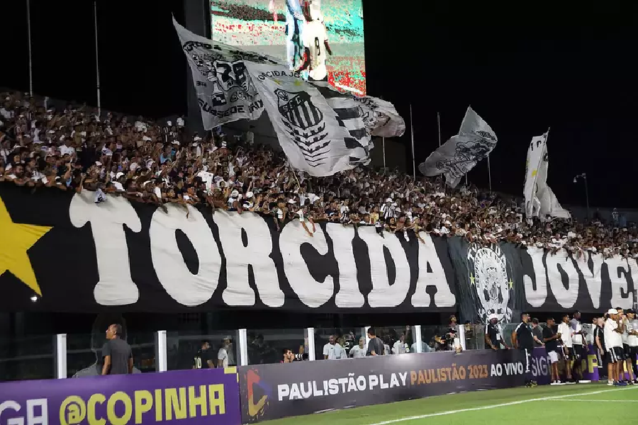 Torcida do Santos na Vila Belmiro (Foto: Reprodução/ Internet)