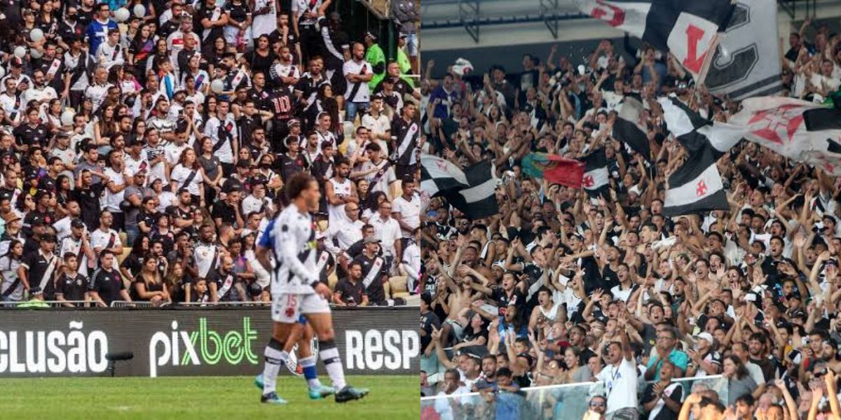 Torcida do Vasco lota Maracanã contra Atlético Mineiro (Foto - Montagem TV Foco).