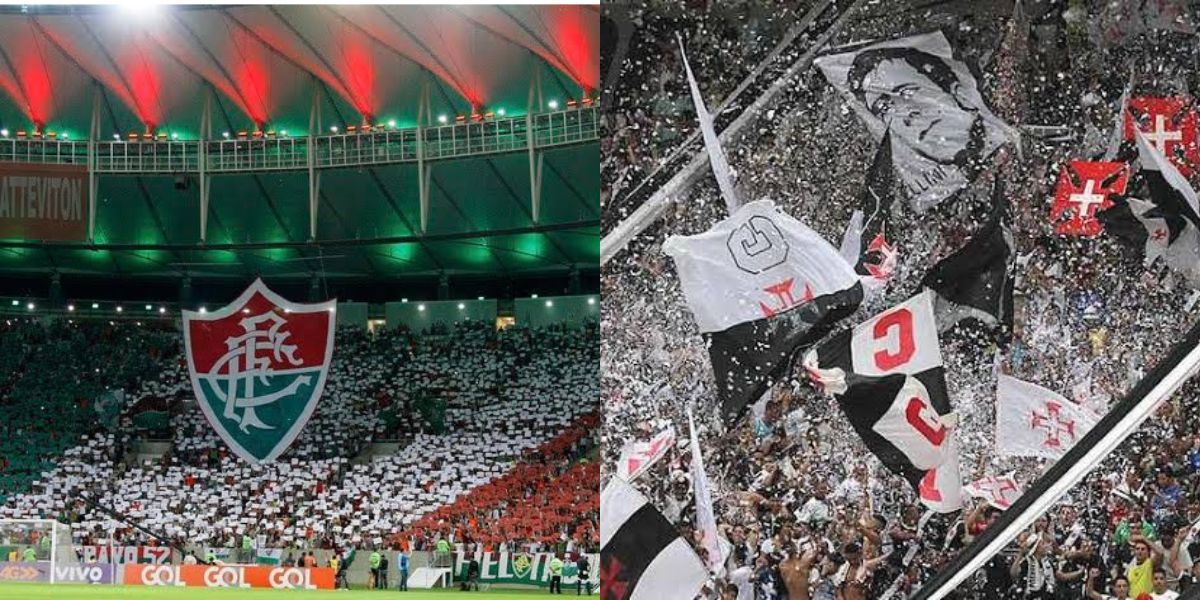 Torcidas do Vasco e Fluminense (Foto - Montagem TV Foco).