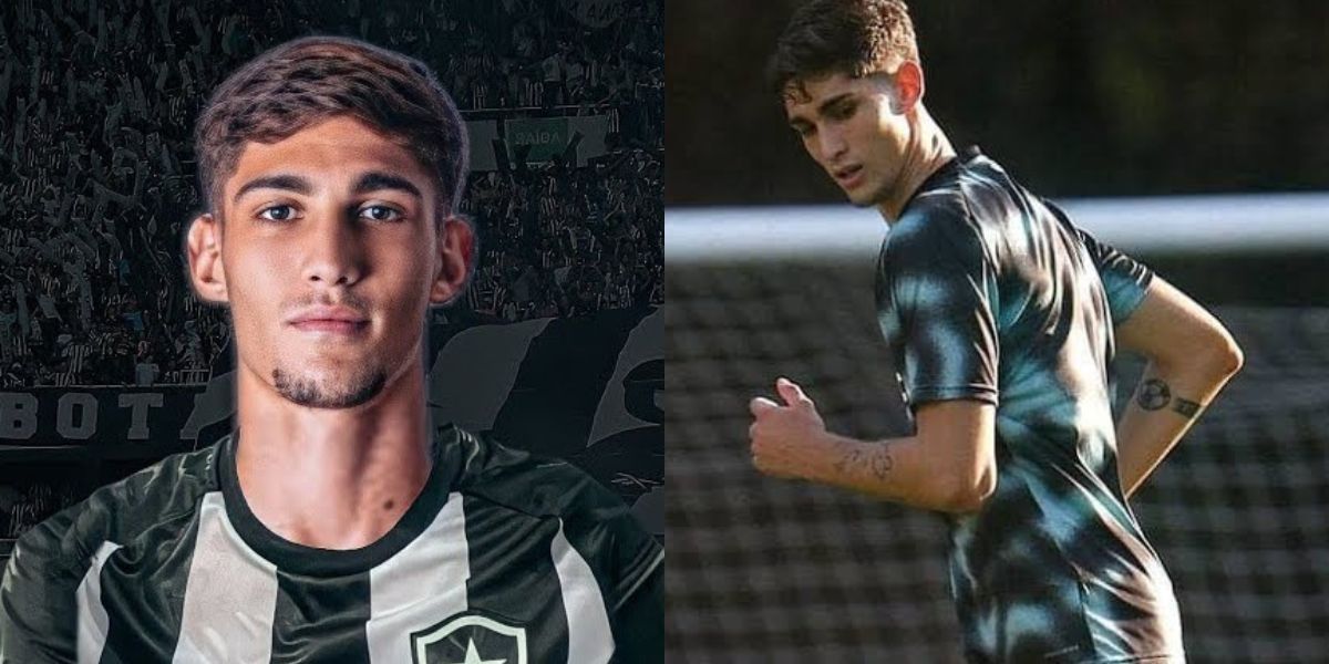 Valentín Adamo, atacante do Botafogo (Foto - Montagem TV Foco).