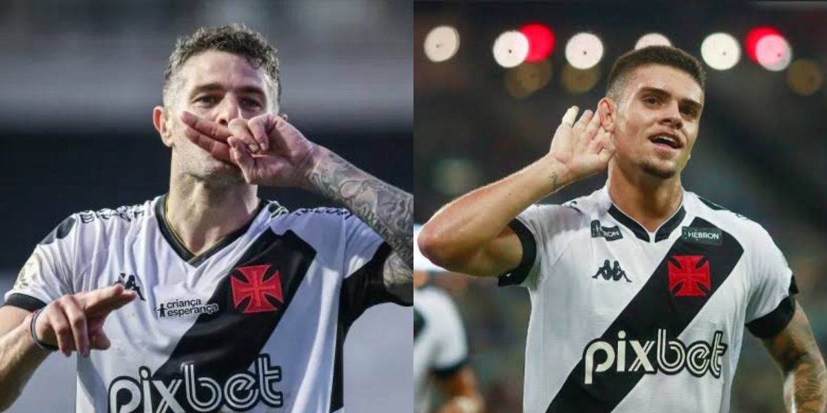 Vegetti e Gabriel Pec, craques do Vasco (Foto - Montagem TV Foco).