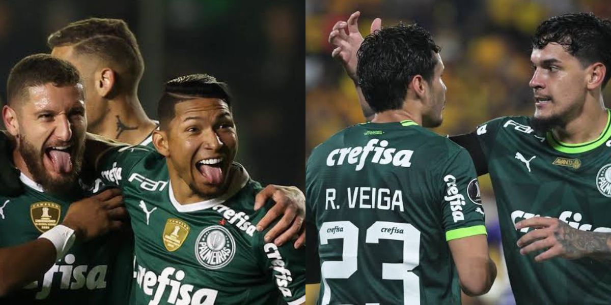 Zé Rafael, Rony, Veiga e Gustavo Gómez, pilares do atual elenco do Palmeiras (Foto - Montagem TV Foco).