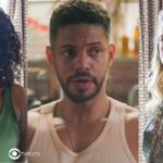 Aline, Jonatas e Graça em cenas de Terra e Paixão (Foto: Reprodução / Globo / Montagem TV Foco)