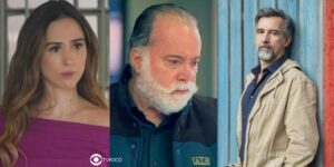 Anely, Antônio e Ademir em cenas de Terra e Paixão (Foto: Reprodução / Globo / Montagem TV Foco)