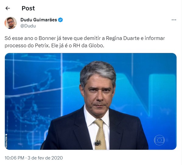 William Bonner foi o responsável por ler carta de demissão na Globo (Foto: Divulgação)