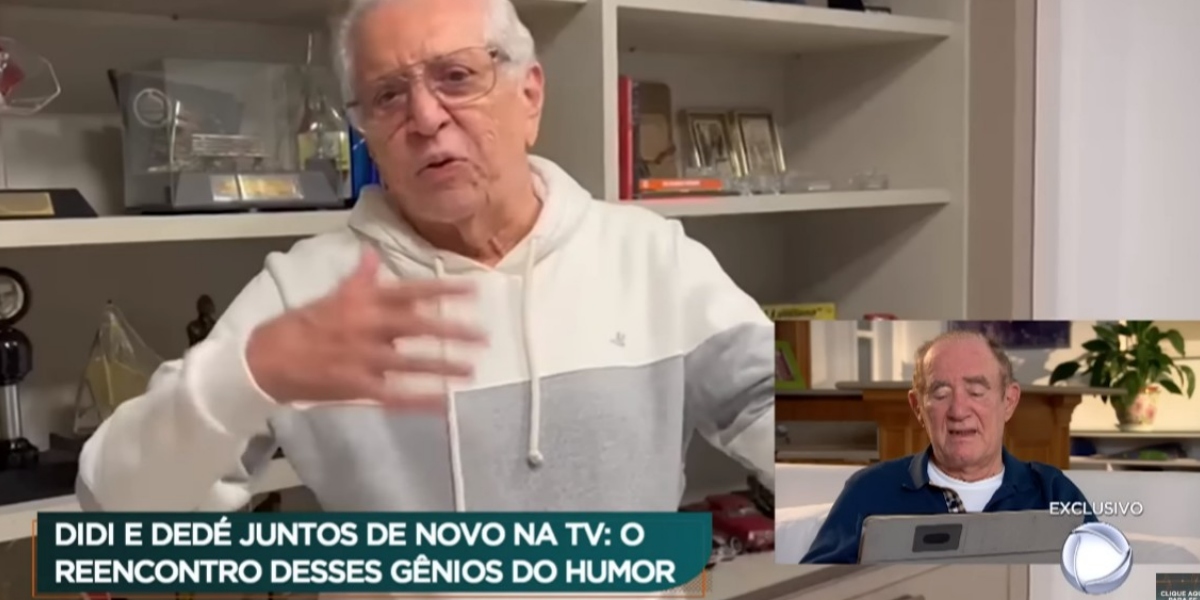 Carlos Alberto de Nóbrega falou sobre Renato Aragão no "Domingo Espetacular" (Foto: Reprodução/Record)