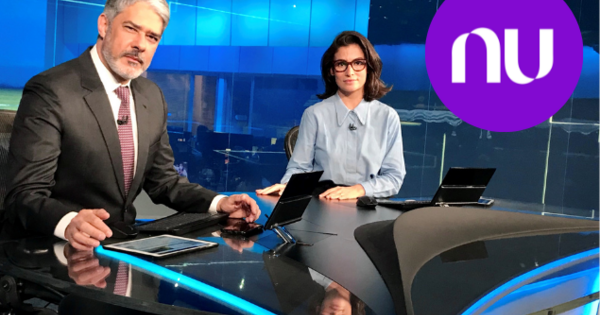 Agora o Jornal Nacional firmou parceria com o Nubank (Foto Reprodução/Internet)