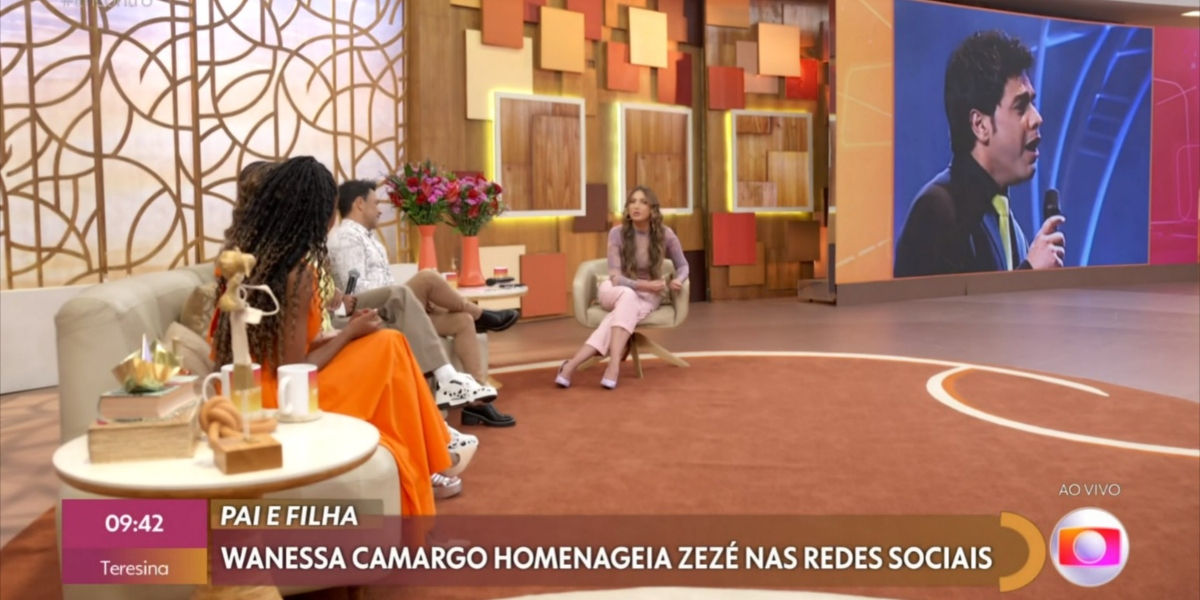 Participação de Zezé no "Encontro" (Foto: Reprodução/TV Globo)