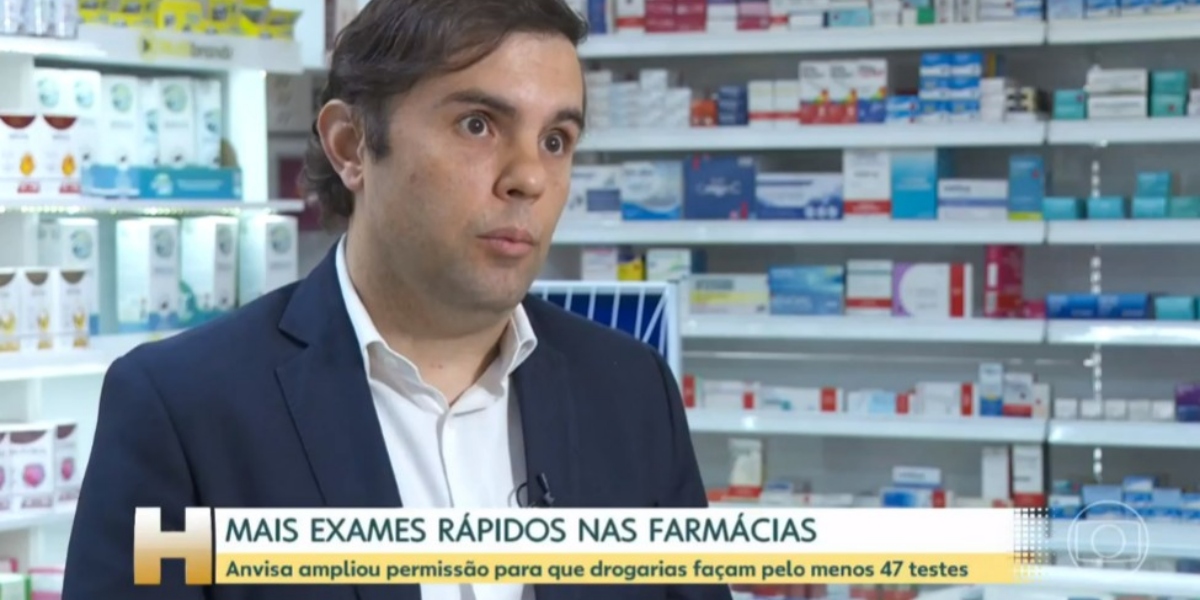 Rafael Oliveira Espinhel, presidente executivo da Associação Brasileira do Comércio Farmacêutico (Foto: Reprodução/TV Globo)