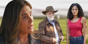 Irene, Antônio e Aline em Terra e Paixão (Foto: Reprodução / Globo / Montagem TV Foco)