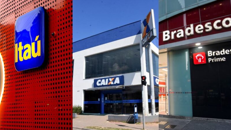 Itaú, Caixa e Bradesco vão fechar as portas na próxima quinta-feira (Reprodução: Montagem TV Foco)
