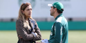 Abel Ferreira e Leila Pereira no Palmeiras (Foto: Reprodução Internet)