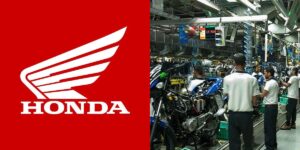 Logo da Honda e fábrica de montadora gigante (Foto: Reprodução / Internet)