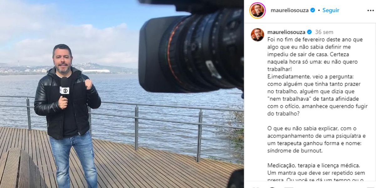 O jornalista se despediu da Globo no ano passado (Reprodução: Instagram)