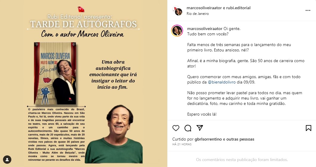 Marcos Oliveira, o Beiçola de A Grande Família, vai lançar um livro (Foto: Divulgação)