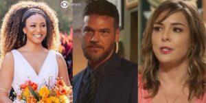 Sol, Theo e Clara em cenas de Vai na Fé (Foto: Reprodução / Globo / Montagem TV Foco)
Sol, Theo e Clara em cenas de Vai na Fé (Foto: Reprodução / Globo / Montagem TV Foco)