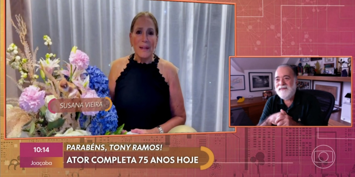 Susana Vieira mandou recado a Tony Ramos no "Encontro" (Foto: Reprodução/TV Globo)