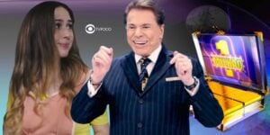 Anely (Tatá Werneck) em Terra e Paixão e Silvio Santos (Foto: Reprodução / Globo / SBT / Montagem TV Foco)