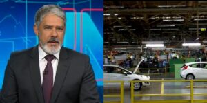 William Bonner já deu notícia bombástica sobre indústria automobilística brasileira (Foto: Reprodução/TV Globo)