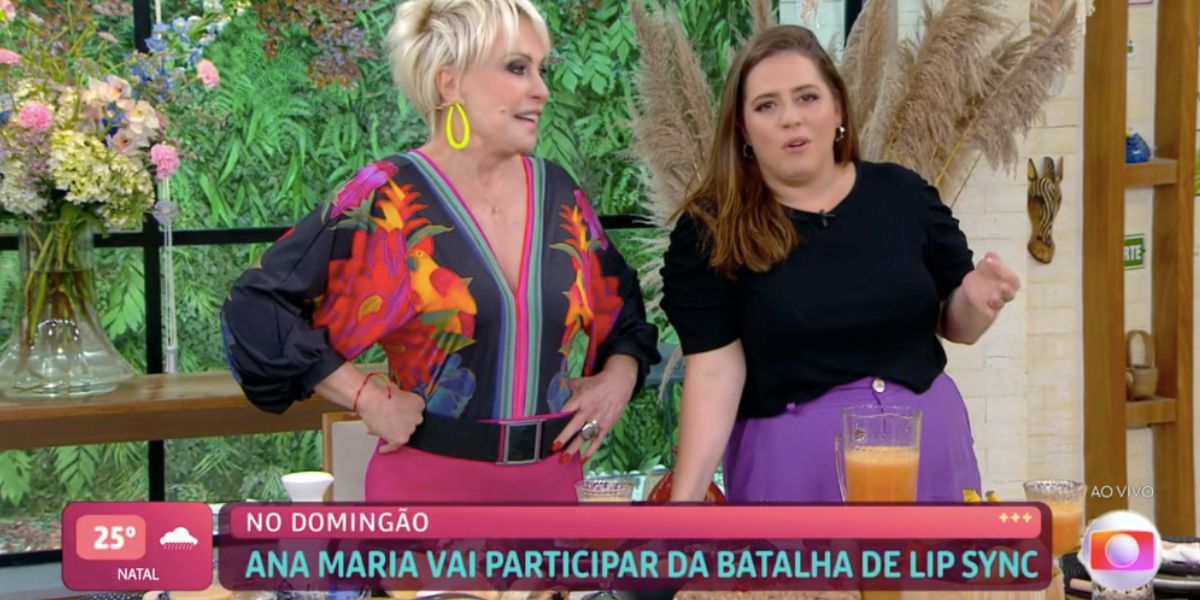 Tati Machado e Ana Maria no Mais Você (Foto: Reprodução / Globo)