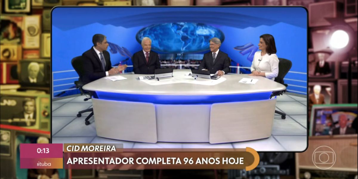 Bancada do Jornal Nacional (Foto: Reprodução / Encontro da Globo)