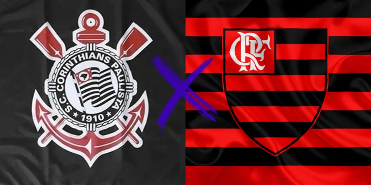 Bandeira do Corinthians e Flamengo - (Foto: Reprodução / Internet)