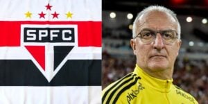 Bandeira do São Paulo e Dorival Junior - Foto Reprodução Internet